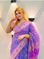 New Purple Colour Half Silk Sharee. 