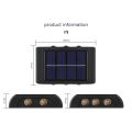 【Lejia】6 LED Solar Wall Lamp Outdoor Waterproof Up And Down Light Lighting / Stair Fence Smart Solar Lights / Outdoor Decoration Lamps. 