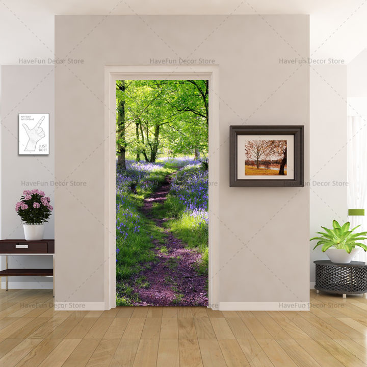Nature%20Scenery%20Door%20Sticker%20Vinyl%20Waterproof%20Self%20Adhesive%20Home%20Decoration%20Apartment%20Wrap%20Entire%20Door%20Poster%20Mural%20Door%20Sticker%20-%20Image%205