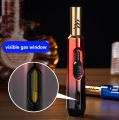 Honest Metal Torch Gas Lighters Windproof Lighter Cigar Butane Jet Portable Lighter Outdoor Kitchen Blue Flame. 
