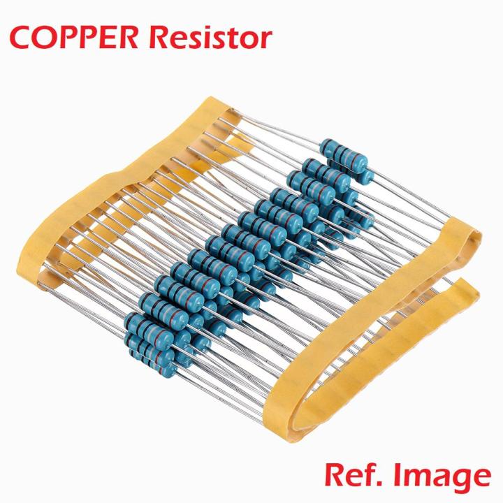 50Pcs - COPPER Resistor Tolerance 1% Resistor 27K Resistor 5% 27K Carbon Film Resistor 27K Resistor 1/4W Resistance 0.25 Watt Resistor 27K Ohm Fixed Resistors 2 Pin Leads