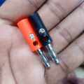 1Pair- Male Banana Plug 4mm Lantern Head Red & Black Gold Plated Jack Screw Terminal Connector For Audio Speaker. 
