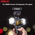 STARTRC Fill Light for DJI Pocket 3 Adjustable 3 Color Magnetic LED Lights Phone Clamp Lamp for Osmo Pocket 2 Camera Accessories.