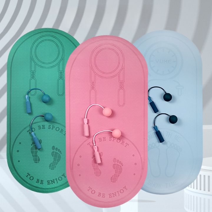 Jump Rope Mat Exercise Cushioning Silent Jump Rope Yoga Mat Rope Skipping Floor Mat Mute Yoga Pad Nonslip Sports Fitness Cushion