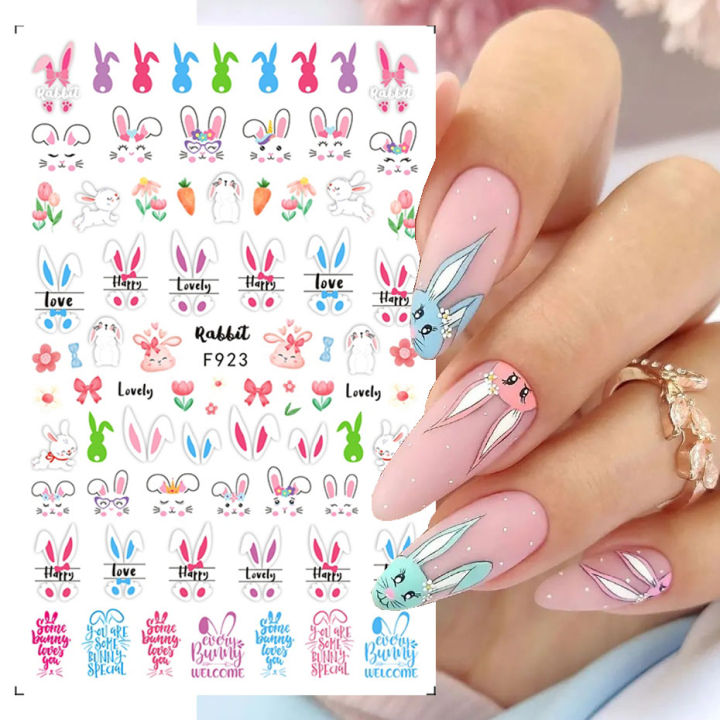 Easter%20Bunny%20Nail%20Stickers%20Cute%20Cartoon%20Rabbit%20Animal%20Heart%20Flower%20Lucky%20Words%203D%20Slider%20Valentine%20Manicure%20Accessories%20-%20Image%202