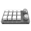 Macro Keyboard 12 Key 2 Knob Mechanical Keyboard Hot Swap Custom Keypad One-Handed Keypad Mini Gaming Auxiliary Keyboard. 