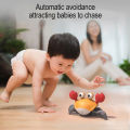 Dancing Crab Toy for Babies Crawling Interactive Escape Crabs Walking Dancing with Music Automatically Avoid Obstacles Toys.
