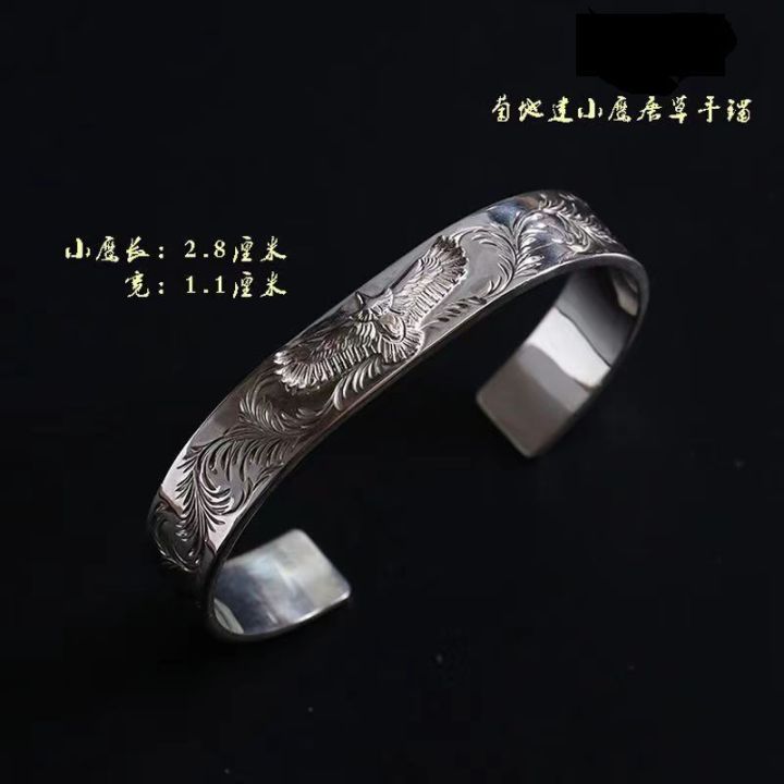 New%20handmade%20Thai%20silver%20bracelet%20opening%20personality%20vintage%20arabesque%20eagle%20bracelet%20men's%20alloy%20bracelet%20women's%20eagle%20-%20Image%203