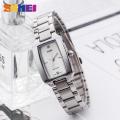 SKMEI 1400 Fashion Casual Style Watch Women Rhinestone Stainless Steel Waterproof Quartz Watch Silver. 