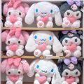 Sanrio Plushies Toys 30/45/60cm Kuromi Cinnamonroll Hearts Series Stuffed Plush Dolls Cute Soft Plushy Christmas Gifts For kids. 