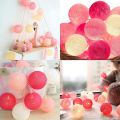 2m 10 Lamp Led Light String 6cm Diameter Cotton Ball Lights Interior Outdoor Decoration Night Lights For Children Room Party Wedding Garden.