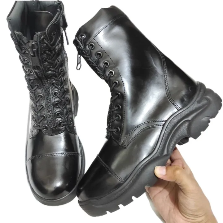 Men’s Tactical Military Combat Boots – Black Waterproof Leather Jungle ...