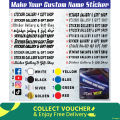 বাইকের ও হেলমেটের  জন্য কাস্টমাইজ  নাম স্টিকার// Your Name sticker for bike / Helmet / Motorcycle / Cycle  (Waterproof). 