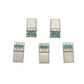 10PCS USB 3.1 Type-C PD 20W Connector 5Pin Male Receptacle Adapter to Solder Wire Cable High Current Support Board plug. 