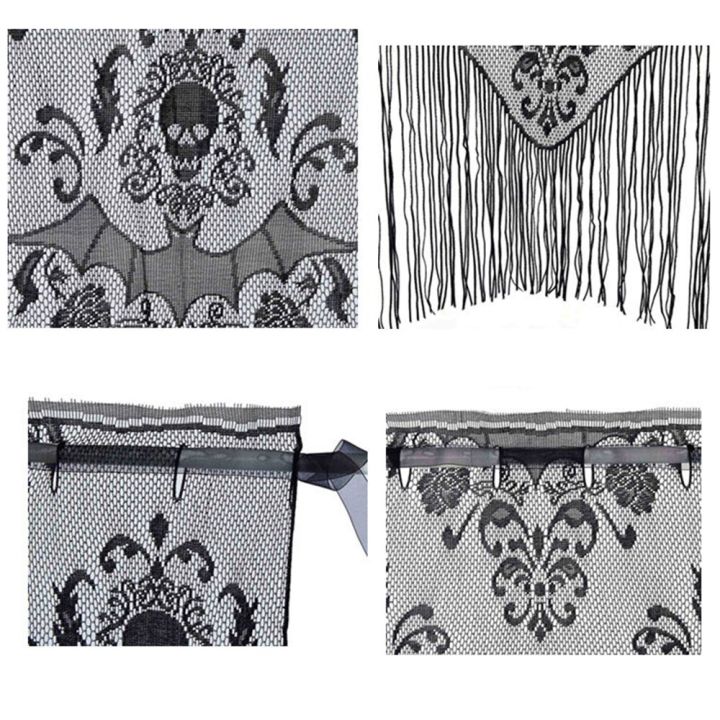 Halloween%20Haunted%20House%20Lace%20Curtains%20Tassel%20Valance%20Skull%20Bat%20Tulle%20Topper%20Shawl%20Halloween%20Haunted%20House%20Party%20Curtains%20Fabric%20-%20Image%206