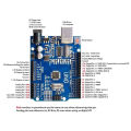 Arduino Uno R3 Board SMD Version Microcontroller Based On ATmega328 With USB Cables For Electronics Projects. 