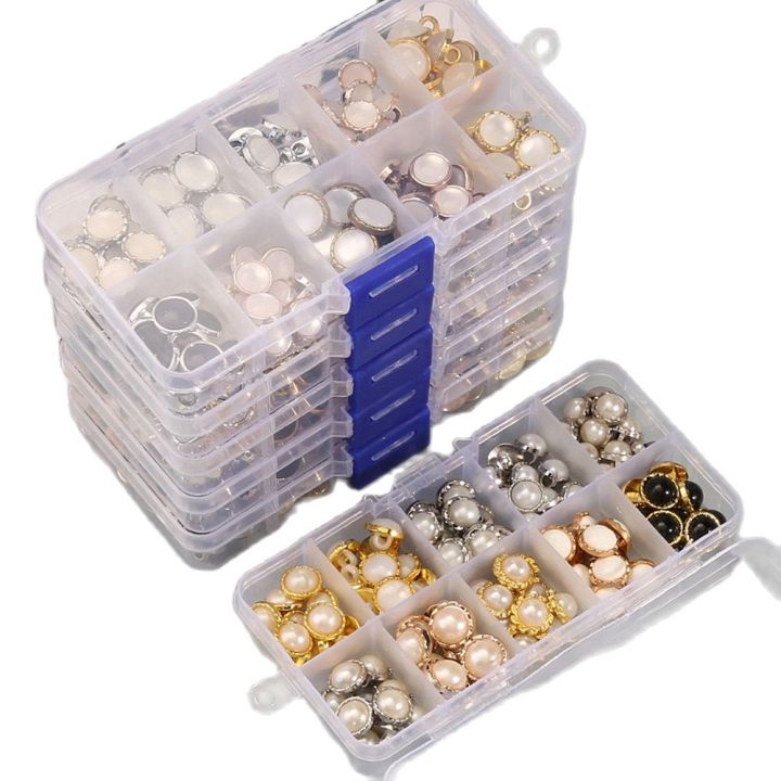 HL 1 Box 100PCS Pearl Women's Blouse Cardigan Decorative Plastic Shirt Button DIY Garment Sewing Accessories