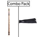 Combo of Scal E-10 Bamboo Flute and Flute Bag - Wooden. 