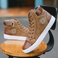 Men's Trendy Leather Casual Sport Sneakers / Dress Shoes. 