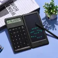 Foldable Calculator 6 Inch LCD Writing Tablet Digital Drawing Pad 12 Digits Display with Stylus Pen Erase Button Lock Function. 
