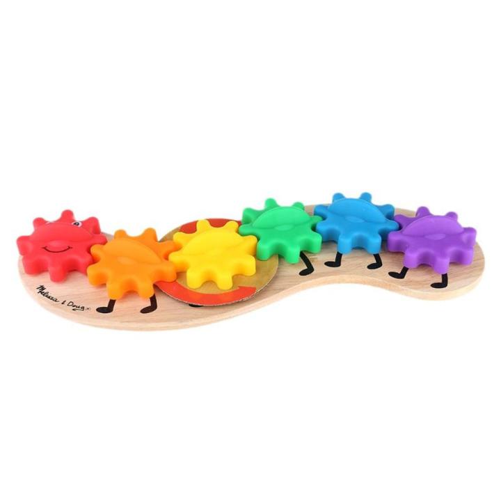 Wooden Rotating Gear Caterar Game Children Kids Color Recognition Enlightenment Early Learning Educational Toys