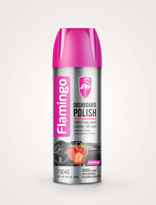 Flamingo Dashboard Polish for Motorbike/Car 450ml (Strawberry)