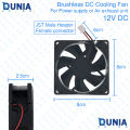 12V Brushless DC 3inch Cooling Fan Power Supply Cabinet. 
