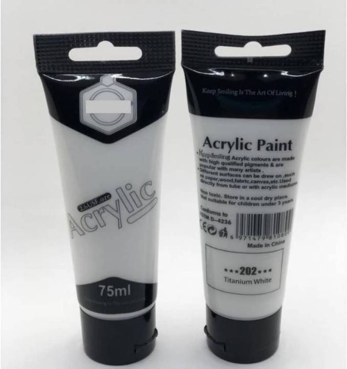 Keep%20Smiling%20Acrylic%20Paint%2075ml%20-%20Titanium%20White%20-%20Image%203