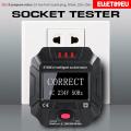 Tool parts Intelligent Portable Digital Display Socket Detector Socket Voltage Frequency EU Plus. 