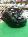 Vega Bolt Glossy Black Helmet Attached with Smoke Visor. 