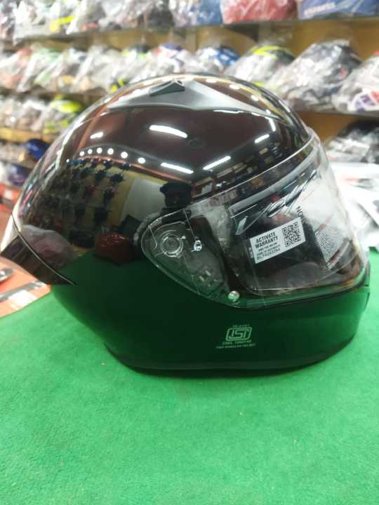 Vega%20Bolt%20Glossy%20Black%20Helmet%20Attached%20with%20Smoke%20Visor%20-%20Image%205