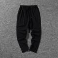 New Men's Casual Spring Summer Fall Running Pants Student Boy Korean Fashion Sports Nine Pants Quick Dry Double Pockets.