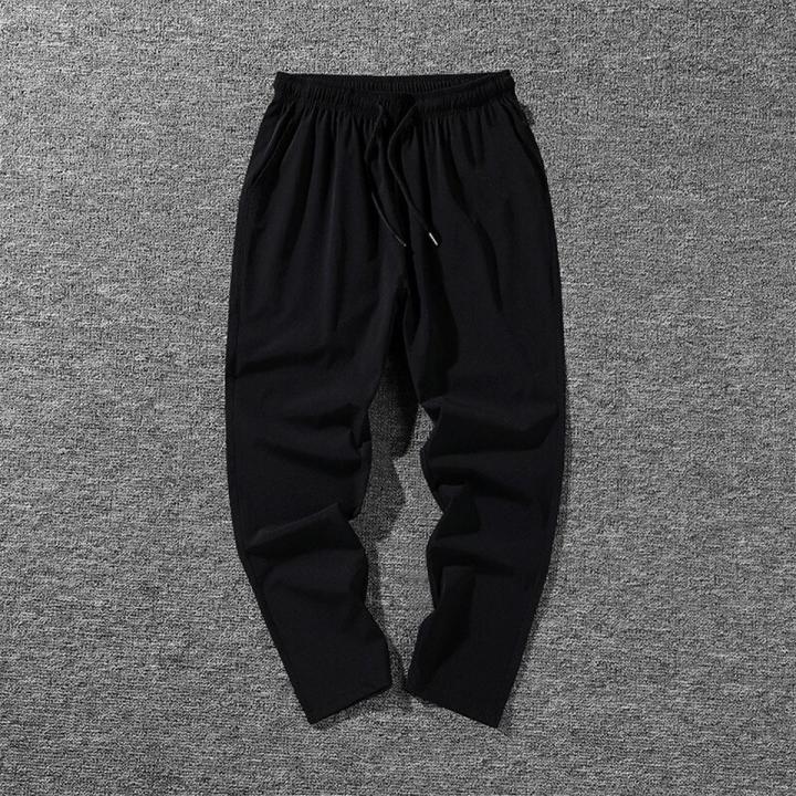New Men's Casual Spring Summer Fall Running Pants Student Boy Korean Fashion Sports Nine Pants Quick Dry Double Pockets