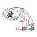 16mm Motorcycle Handlebar Switch Waterproof Led Stainless Steel Metal Push Button Switch. 