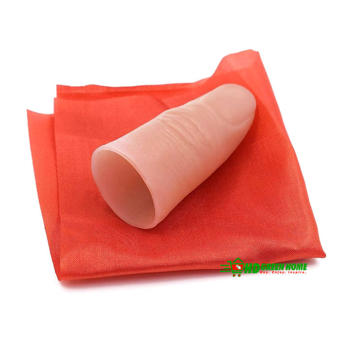 Magic Thumb Finger with Cloth Disappear Magic Trick Prop Soft Plastic Simulation Finger