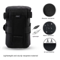 【Big savings】 JJC Camera Lens Case Water Resistant Lens Pouch for DSLR Camera Lens Bag for Nikon Sigma Pentax Sony.