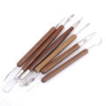 Pottery Clay Sculpture Carving Modeling Tools Wooden Handle of 6pcs.