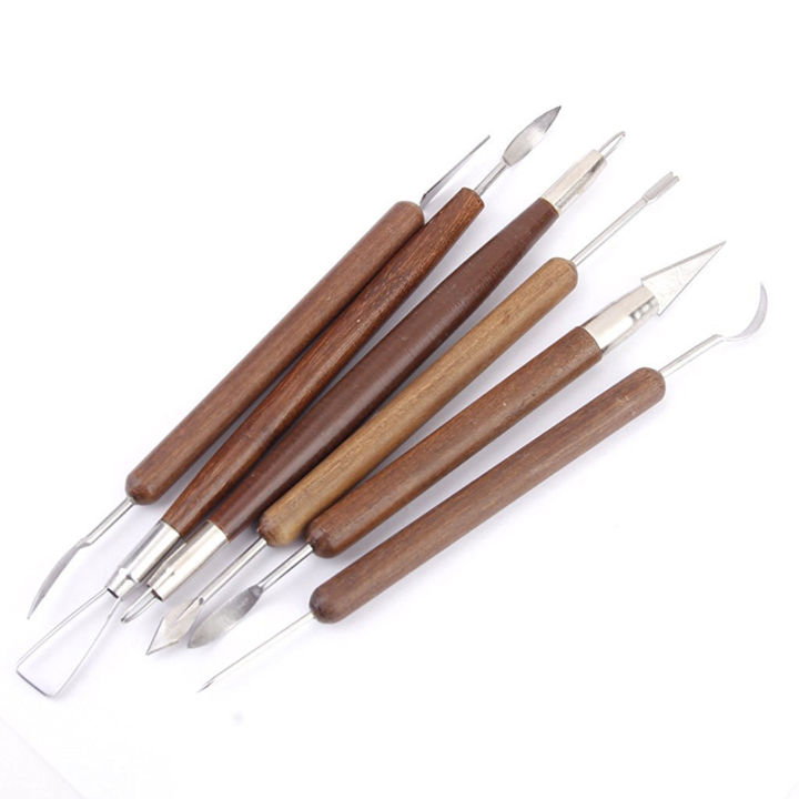 Pottery%20Clay%20Sculpture%20Carving%20Modeling%20Tools%20Wooden%20Handle%20of%206pcs%20-%20Image%206