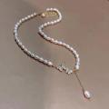 Bohemian Crystal Pearl Butterfly Necklace Vintage Y-Drop Fashion Choker Pendant Jewelry for Women and Girls.