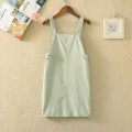 Junior High School Students13Summer14-16Young Girl12Big Boy15Suit Cute Jumpsuit Denim Brace Short Skirt.