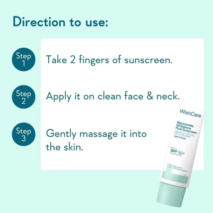 WishCare%205%25%20Niacinamide%20Oil%20Balance%20Fluid%20Sunscreen%20SPF%2050%20PA++++%20%20-%2050g%20-%20Image%204
