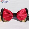 Suit Tie Metal Corner Double Layer Groom Bow Tie.
