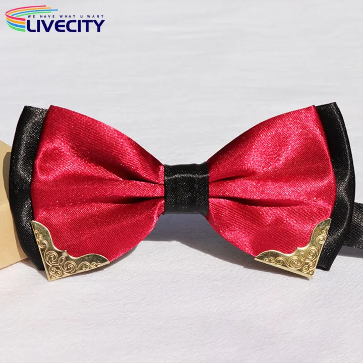 Suit%20Tie%20Metal%20Corner%20Double%20Layer%20Groom%20Bow%20Tie%20-%20Image%204