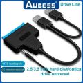 Aubess USB 3.0 2.0 SATA 3 Cable Sata To USB 3.0 Adapter Support 2.5/3.5 Inch External HDD SSD Hard Drive 22 Pin Sata III Cable.