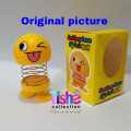 1 pieces (Large size 50*75mm) Emoji Smiling Face Spring Doll, Cute Emoji Bobble Head Dolls for Car/ Bike showpieces Bounce Toys.. 