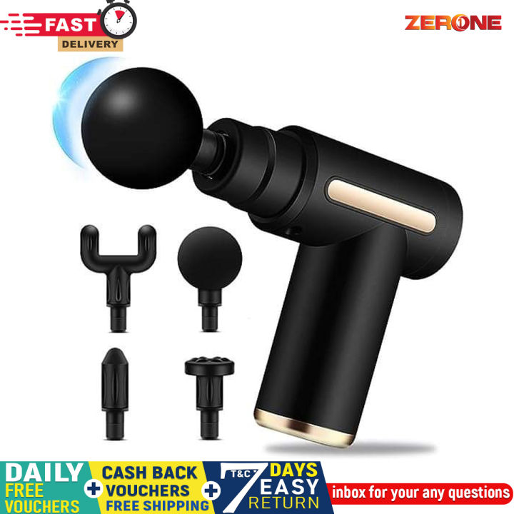 Mini Electric Massage Gun Portable Deep Tissue Massage Gun - Pain Relief USB Rechargeable Body Massager