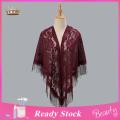 Summer Prom Scarf Flower Embroidery Washable Women Party Shawl.