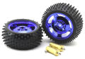 85 mm Rubber Spiked tires Wheel With Hex Coupling Coupler (2 Set). 