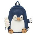 Women's Backpack Large Female Rucksack Backpacks for School Teenagers Girls 2023 Cute Cartoon Penguin Student Korean Bagpack. 