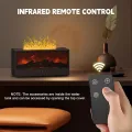 Fireplace Humidifier - 150ml Mini Fireplace Diffuser, Fireplace Oil Diffuser for Home Office, 7 Colors Light Flame Aroma Diffuser with Remote Control, Auto Off & Timer (Black).